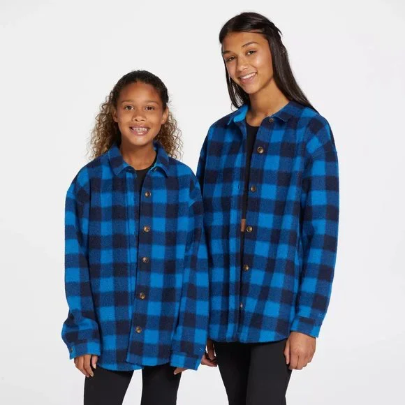 NWT DSG Girls' Plaid Shacket - Picture 1 of 9